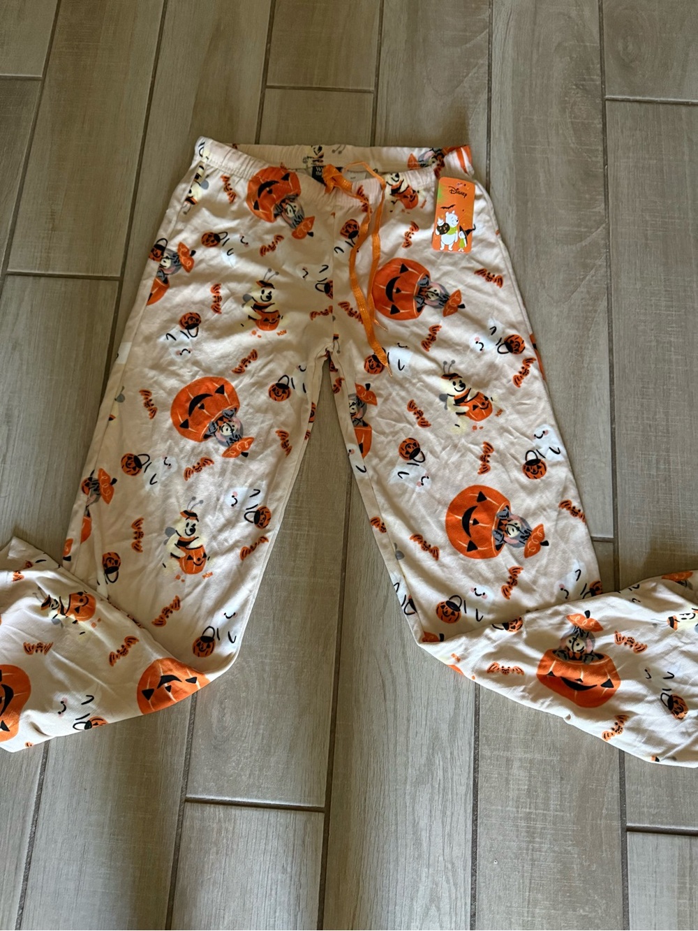Women’s Disney Winnie the Pooh Pumpkin Print Pajama Bottoms Size Medium